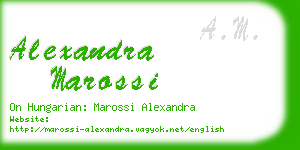 alexandra marossi business card